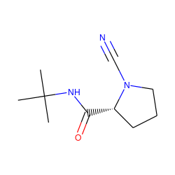 CC(C)(C)NC(=O)[C@H]1CCCN1C#N ZINC000095606529