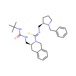 CC(C)(C)NC(=O)NC[C@@H]1Cc2ccccc2CN1/C(S)=N/C[C@H]1CCCN1Cc1ccccc1 ZINC000013489671