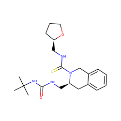 CC(C)(C)NC(=O)NC[C@@H]1Cc2ccccc2CN1C(=S)NC[C@H]1CCCO1 ZINC000013489664