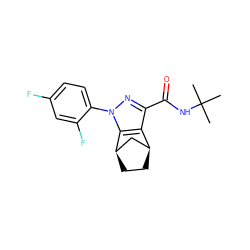 CC(C)(C)NC(=O)c1nn(-c2ccc(F)cc2F)c2c1[C@H]1CC[C@@H]2C1 ZINC000072266313