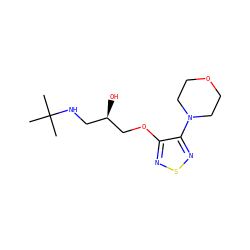 CC(C)(C)NC[C@@H](O)COc1nsnc1N1CCOCC1 ZINC000000403609