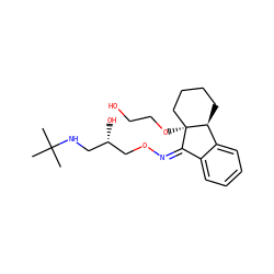 CC(C)(C)NC[C@H](O)CO/N=C1/c2ccccc2[C@@H]2CCCC[C@]12OCCO ZINC000026938079