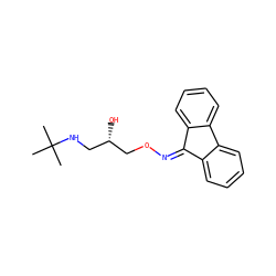 CC(C)(C)NC[C@H](O)CON=C1c2ccccc2-c2ccccc21 ZINC000003331412