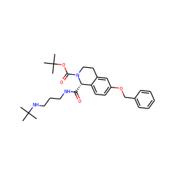 CC(C)(C)NCCCNC(=O)[C@H]1c2ccc(OCc3ccccc3)cc2CCN1C(=O)OC(C)(C)C ZINC000028332266