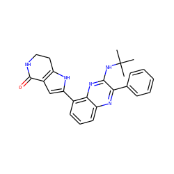 CC(C)(C)Nc1nc2c(-c3cc4c([nH]3)CCNC4=O)cccc2nc1-c1ccccc1 ZINC000222366835