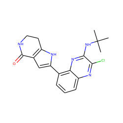 CC(C)(C)Nc1nc2c(-c3cc4c([nH]3)CCNC4=O)cccc2nc1Cl ZINC000206084593