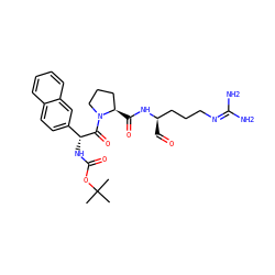 CC(C)(C)OC(=O)N[C@@H](C(=O)N1CCC[C@H]1C(=O)N[C@H](C=O)CCCN=C(N)N)c1ccc2ccccc2c1 ZINC000026838407