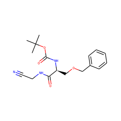 CC(C)(C)OC(=O)N[C@@H](COCc1ccccc1)C(=O)NCC#N ZINC000013676568