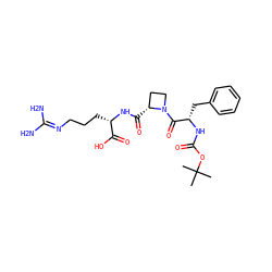 CC(C)(C)OC(=O)N[C@@H](Cc1ccccc1)C(=O)N1CC[C@H]1C(=O)N[C@@H](CCCN=C(N)N)C(=O)O ZINC000027520486