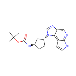 CC(C)(C)OC(=O)N[C@@H]1CC[C@@H](n2cnc3cnc4[nH]ccc4c32)C1 ZINC000095579955