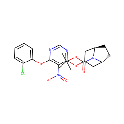 CC(C)(C)OC(=O)N1[C@@H]2CC[C@@H]1CC(Oc1ncnc(Oc3ccccc3Cl)c1[N+](=O)[O-])C2 ZINC001772619360