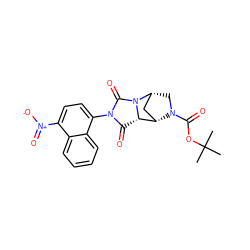 CC(C)(C)OC(=O)N1C[C@@H]2C[C@H]1[C@@H]1C(=O)N(c3ccc([N+](=O)[O-])c4ccccc34)C(=O)N21 ZINC000028462653