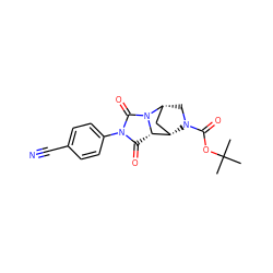 CC(C)(C)OC(=O)N1C[C@@H]2C[C@H]1[C@@H]1C(=O)N(c3ccc(C#N)cc3)C(=O)N21 ZINC000028463827