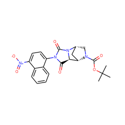 CC(C)(C)OC(=O)N1C[C@@H]2C[C@H]1[C@H]1C(=O)N(c3ccc([N+](=O)[O-])c4ccccc34)C(=O)N21 ZINC000028463952