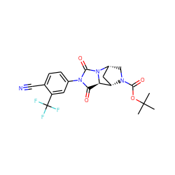 CC(C)(C)OC(=O)N1C[C@@H]2C[C@H]1[C@H]1C(=O)N(c3ccc(C#N)c(C(F)(F)F)c3)C(=O)N21 ZINC000003948651