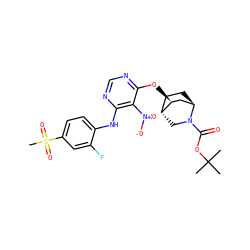 CC(C)(C)OC(=O)N1C[C@@H]2CC[C@@H]1C[C@@H]2Oc1ncnc(Nc2ccc(S(C)(=O)=O)cc2F)c1[N+](=O)[O-] ZINC001772633861