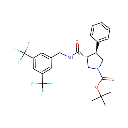 CC(C)(C)OC(=O)N1C[C@H](c2ccccc2)[C@@H](C(=O)NCc2cc(C(F)(F)F)cc(C(F)(F)F)c2)C1 ZINC000028824682