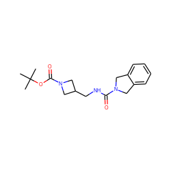 CC(C)(C)OC(=O)N1CC(CNC(=O)N2Cc3ccccc3C2)C1 ZINC000167751192