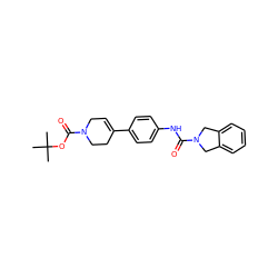 CC(C)(C)OC(=O)N1CC=C(c2ccc(NC(=O)N3Cc4ccccc4C3)cc2)CC1 ZINC000167112224