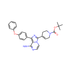 CC(C)(C)OC(=O)N1CC=C(c2nc(-c3ccc(Oc4ccccc4)cc3)c3c(N)nccn23)CC1 ZINC000096168190