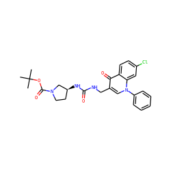 CC(C)(C)OC(=O)N1CC[C@H](NC(=O)NCc2cn(-c3ccccc3)c3cc(Cl)ccc3c2=O)C1 ZINC000096170273