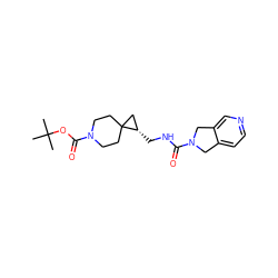 CC(C)(C)OC(=O)N1CCC2(CC1)C[C@@H]2CNC(=O)N1Cc2ccncc2C1 ZINC000205799034