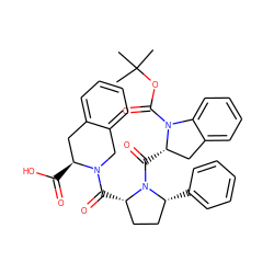 CC(C)(C)OC(=O)N1c2ccccc2C[C@@H]1C(=O)N1[C@H](c2ccccc2)CC[C@@H]1C(=O)N1Cc2ccccc2C[C@@H]1C(=O)O ZINC000026749775