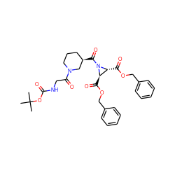 CC(C)(C)OC(=O)NCC(=O)N1CCC[C@@H](C(=O)N2[C@H](C(=O)OCc3ccccc3)[C@H]2C(=O)OCc2ccccc2)C1 ZINC000036178744