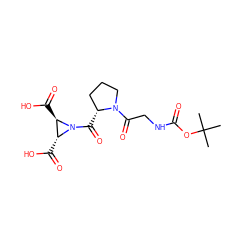 CC(C)(C)OC(=O)NCC(=O)N1CCC[C@H]1C(=O)N1[C@H](C(=O)O)[C@H]1C(=O)O ZINC000036178725