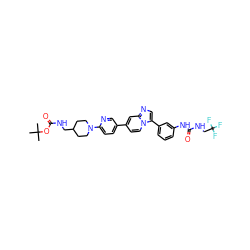 CC(C)(C)OC(=O)NCC1CCN(c2ccc(-c3ccn4c(-c5cccc(NC(=O)NCC(F)(F)F)c5)cnc4c3)cn2)CC1 ZINC000169704761