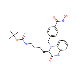 CC(C)(C)OC(=O)NCCCC[C@@H]1C(=O)Nc2ccccc2N1Cc1ccc(C(=O)NO)cc1 ZINC000040934141