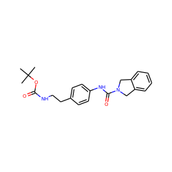 CC(C)(C)OC(=O)NCCc1ccc(NC(=O)N2Cc3ccccc3C2)cc1 ZINC000200644722