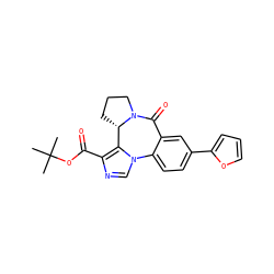 CC(C)(C)OC(=O)c1ncn2c1[C@@H]1CCCN1C(=O)c1cc(-c3ccco3)ccc1-2 ZINC000098081889