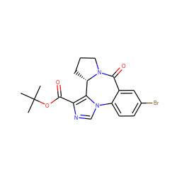 CC(C)(C)OC(=O)c1ncn2c1[C@@H]1CCCN1C(=O)c1cc(Br)ccc1-2 ZINC000040135802