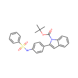 CC(C)(C)OC(=O)n1c(-c2ccc(NS(=O)(=O)c3ccccc3)cc2)cc2ccccc21 ZINC000028822974