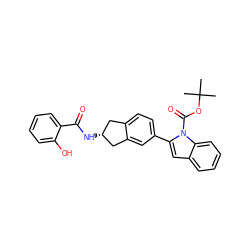 CC(C)(C)OC(=O)n1c(-c2ccc3c(c2)C[C@H](NC(=O)c2ccccc2O)C3)cc2ccccc21 ZINC000028949672