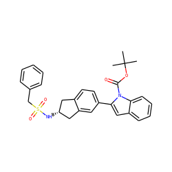 CC(C)(C)OC(=O)n1c(-c2ccc3c(c2)C[C@H](NS(=O)(=O)Cc2ccccc2)C3)cc2ccccc21 ZINC000028949649