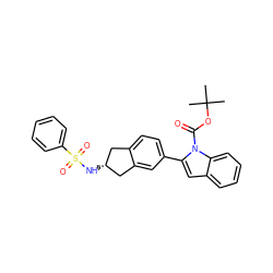 CC(C)(C)OC(=O)n1c(-c2ccc3c(c2)C[C@H](NS(=O)(=O)c2ccccc2)C3)cc2ccccc21 ZINC000028822966