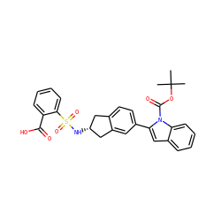 CC(C)(C)OC(=O)n1c(-c2ccc3c(c2)C[C@H](NS(=O)(=O)c2ccccc2C(=O)O)C3)cc2ccccc21 ZINC000028949598