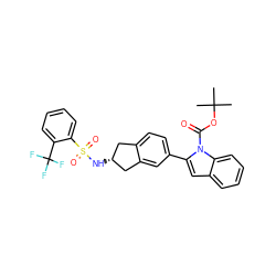 CC(C)(C)OC(=O)n1c(-c2ccc3c(c2)C[C@H](NS(=O)(=O)c2ccccc2C(F)(F)F)C3)cc2ccccc21 ZINC000028949611