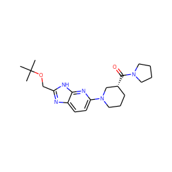 CC(C)(C)OCc1nc2ccc(N3CCC[C@@H](C(=O)N4CCCC4)C3)nc2[nH]1 ZINC001772658095