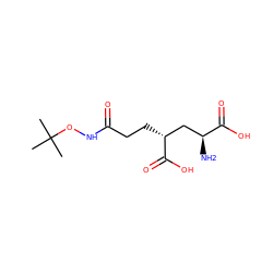 CC(C)(C)ONC(=O)CC[C@H](C[C@H](N)C(=O)O)C(=O)O ZINC000095594715