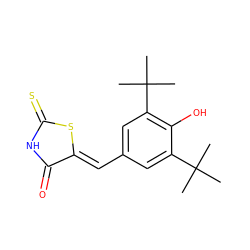 CC(C)(C)c1cc(/C=C2\SC(=S)NC2=O)cc(C(C)(C)C)c1O ZINC000017042869