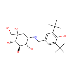 CC(C)(C)c1cc(CN[C@H]2C[C@](O)(CO)[C@@H](O)[C@H](O)[C@H]2O)cc(C(C)(C)C)c1O ZINC000299818308