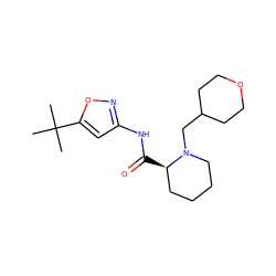 CC(C)(C)c1cc(NC(=O)[C@@H]2CCCCN2CC2CCOCC2)no1 ZINC000200017549