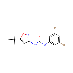 CC(C)(C)c1cc(NC(=O)Nc2cc(Br)cc(Br)c2)no1 ZINC000003834014