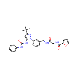 CC(C)(C)c1cc(NC(=O)Nc2ccccc2)n(-c2cccc(CNC(=O)CNC(=O)c3ccco3)c2)n1 ZINC000058519774