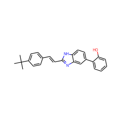 CC(C)(C)c1ccc(/C=C/c2nc3cc(-c4ccccc4O)ccc3[nH]2)cc1 ZINC000117155252