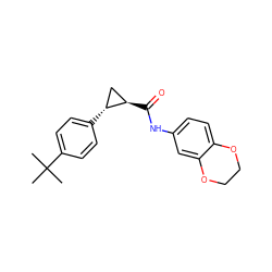 CC(C)(C)c1ccc([C@@H]2C[C@H]2C(=O)Nc2ccc3c(c2)OCCO3)cc1 ZINC000013606918