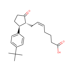 CC(C)(C)c1ccc([C@H]2CCC(=O)[C@@H]2C/C=C\CCCC(=O)O)cc1 ZINC000117765597